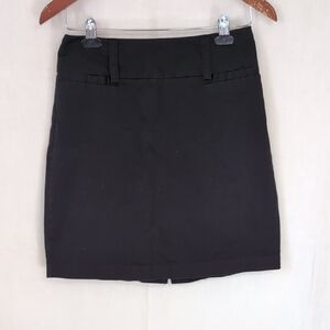 Maurices Black Cotton Straight Pencil Skirt Size 5/6